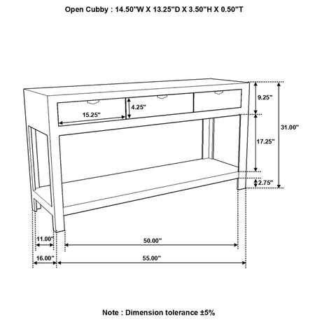 Esther Console Table - Furniture World