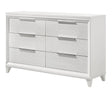 Crown Mark Furniture Cressida 6 Drawer Dresser in White image