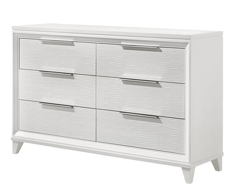 Crown Mark Furniture Cressida 6 Drawer Dresser in White image