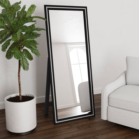 Windrose Standing Mirror with LED Lighting - Furniture World