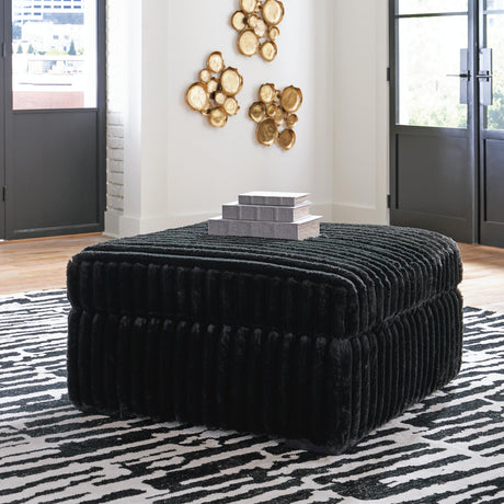 Midnight-Madness Oversized Accent Ottoman - Furniture World