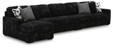 Midnight-Madness Sectional with Chaise
