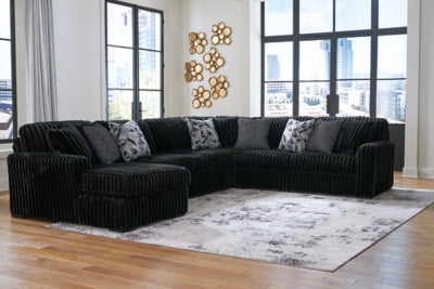 Midnight-Madness Sectional with Chaise - Furniture World
