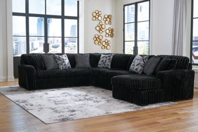 Midnight-Madness Sectional with Chaise - Furniture World