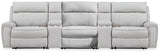 Social Pointe Reclining Sectional with Storage Consoles - Furniture World