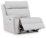 Social Pointe Reclining Sectional with Storage Consoles - Furniture World
