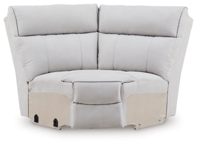 Social Pointe Reclining Sectional with Storage Consoles - Furniture World