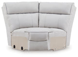 Social Pointe Reclining Sectional with Storage Consoles - Furniture World