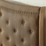 Carly Cal.King, E.King, Full, & Queen Bed Grey & Brown