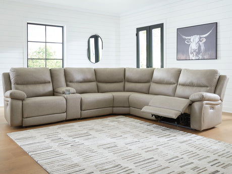 Narwhal Place Reclining Sectional with Storage Console - Furniture World