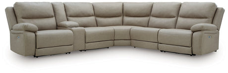 Narwhal Place Reclining Sectional with Storage Console - Furniture World