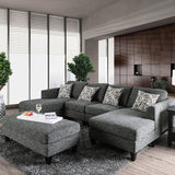 Lowry Gray Sectional w/ Ottoman