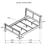 Louis Philippe Sleigh Panel Bed