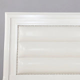 Golva E.King & Queen Bed White & Silver
