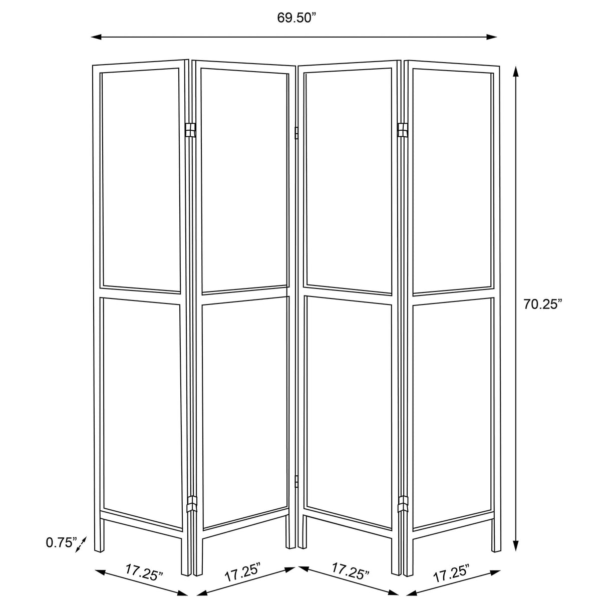 Mattison Four-Panel Room Divider