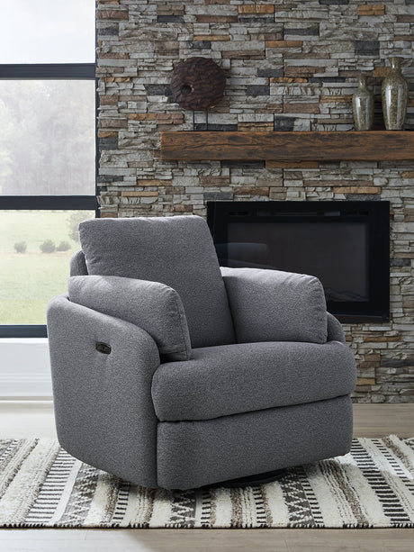 Alainmont Next-Gen Nuvella Swivel Power Recliner - Furniture World