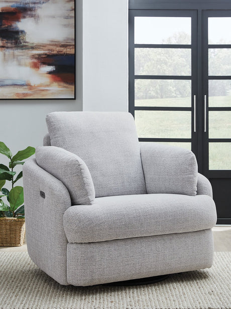 Alainmont Next-Gen Nuvella Swivel Power Recliner - Furniture World