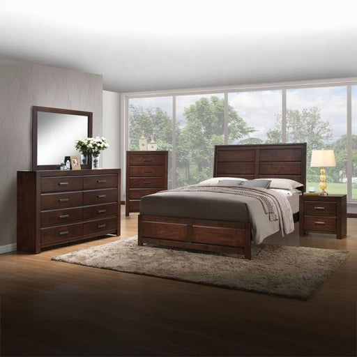 Oberreit Walnut Queen Bed - Furniture World