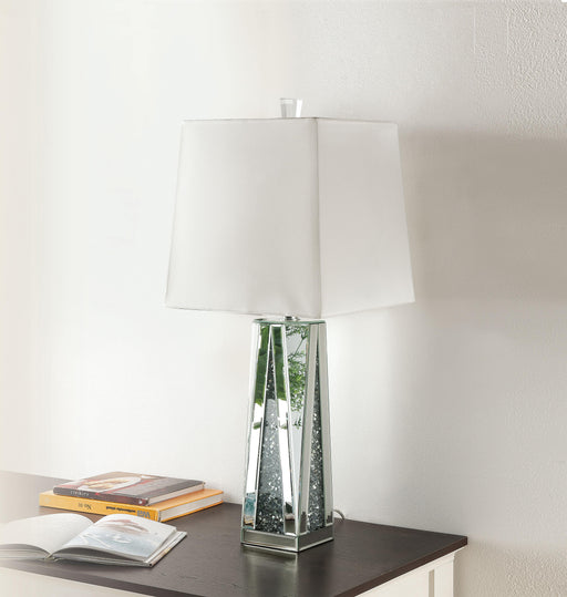 Noralie Mirrored & Faux Diamonds Table Lamp - Furniture World