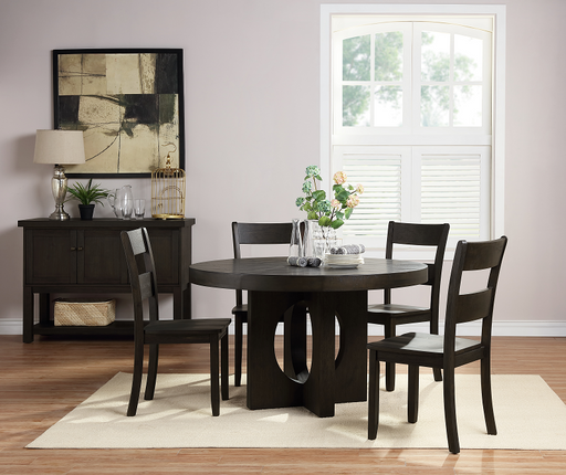 Haddie Distressed Walnut Dining Table - Furniture World