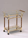 Helmut Gold Plated & Clear Glass - Tempered Serving Cart image