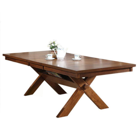 Acme Apollo Trestle Base Rectangular Dining Table in Walnut 70000 - Furniture World