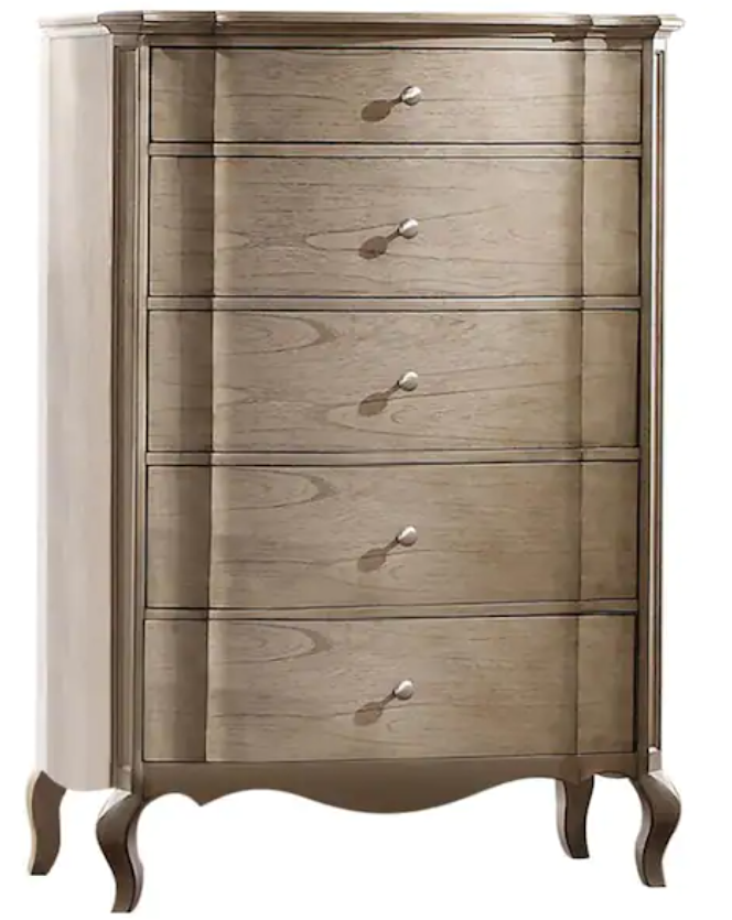 Acme Chelmsford 5-Drawer Chest in Antique Taupe 26056 - Furniture World