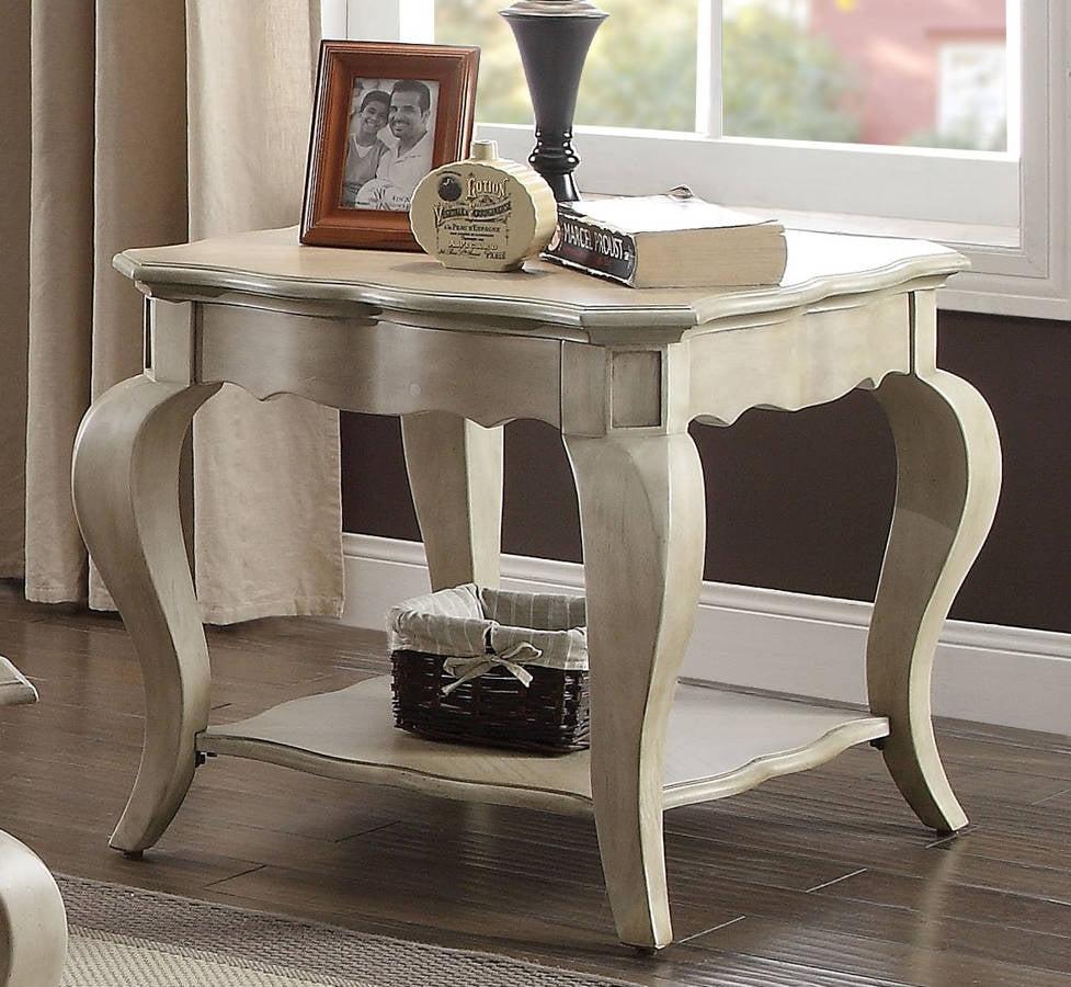 Acme Chelmsford End Table in Antique Taupe 86052 - Furniture World