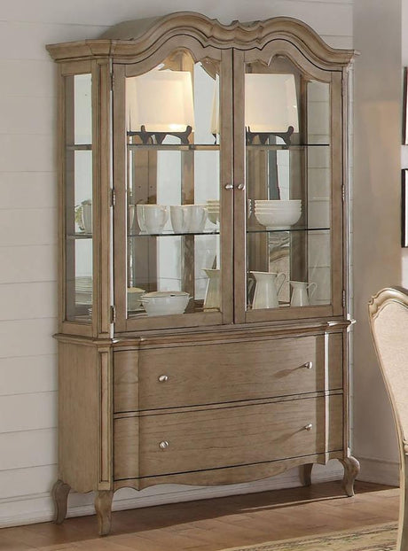 Acme Chelmsford Hutch and Buffet in Antique Taupe 66054 - Furniture World