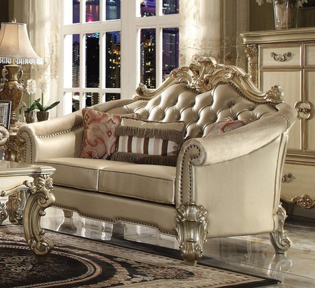Acme Dresden Loveseat in Gold Patina 53121 - Furniture World