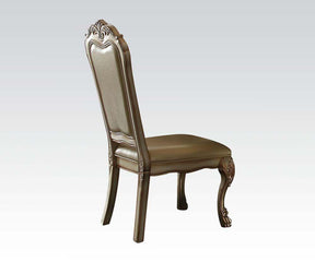 Acme Dresden Side Chair in Gold Patina (Set of 2) - Furniture World