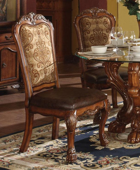 Acme Dresden Side Chairs in Cherry 60012 (Set of 2) - Furniture World