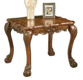 Acme Dresden Traditional End Table in Cherry Oak 12166 - Furniture World