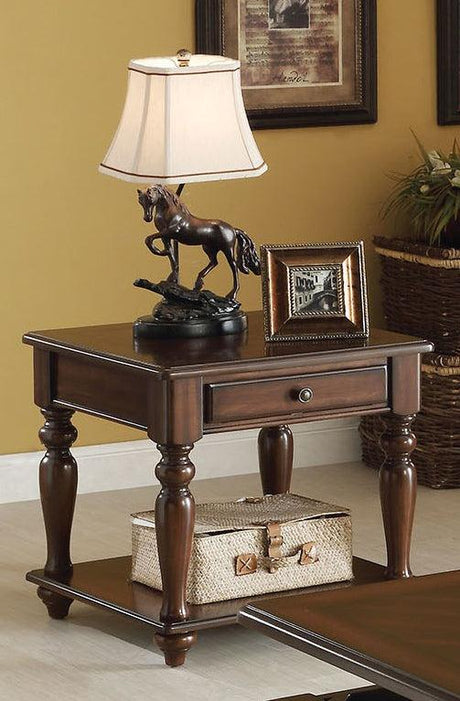 Acme Farrel End Table in Walnut 82746 - Furniture World