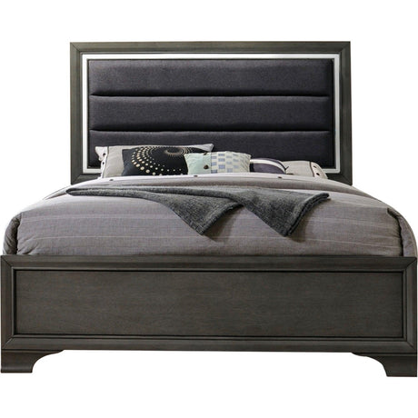 Acme Furniture Carine II Queen Panel Bed in Gray 26260Q - Furniture World