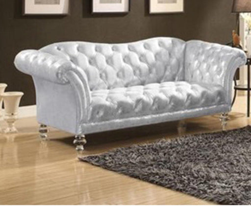 Acme Furniture Dixie Loveseat in Metallic Silver 52781 image