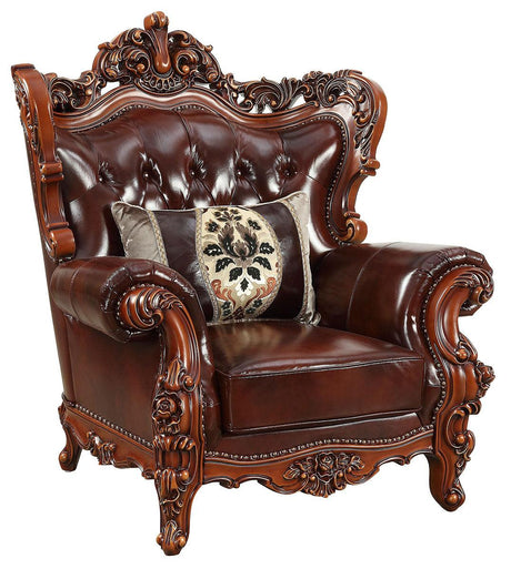 Acme Furniture Eustoma Chair in Cherry and Walnut 53067 - Furniture World
