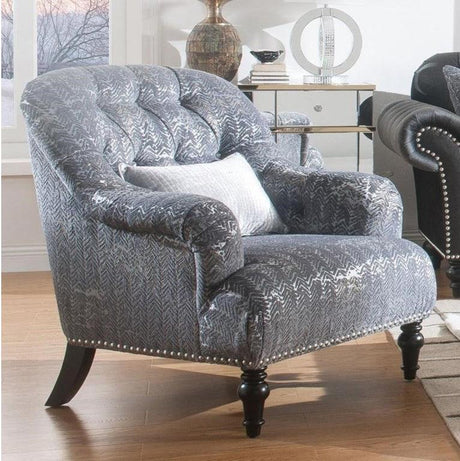 Acme Furniture Gaura Chair in Dark Gray Velvet 53092 - Furniture World