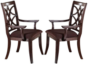 Acme Keenan Dining Arm Chairs (Set of 2) in Dark Walnut 60258 - Furniture World
