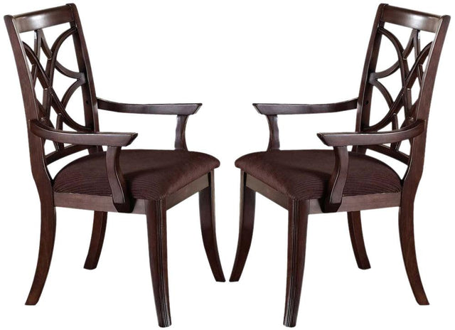 Acme Keenan Dining Arm Chairs (Set of 2) in Dark Walnut 60258 - Furniture World