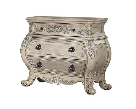Acme Ragenardus Nightstand in Antique White 27013 - Furniture World
