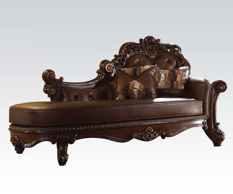 Acme Vendome Chaise in Cherry 96491 - Furniture World