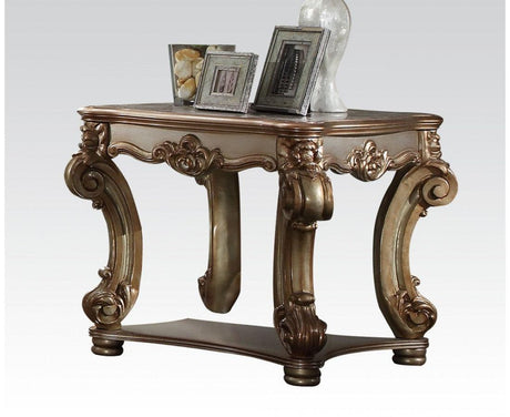 Acme Vendome End Table in Gold Patina 83001 - Furniture World