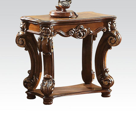 Acme Vendome Side Table in Cherry 82003 - Furniture World