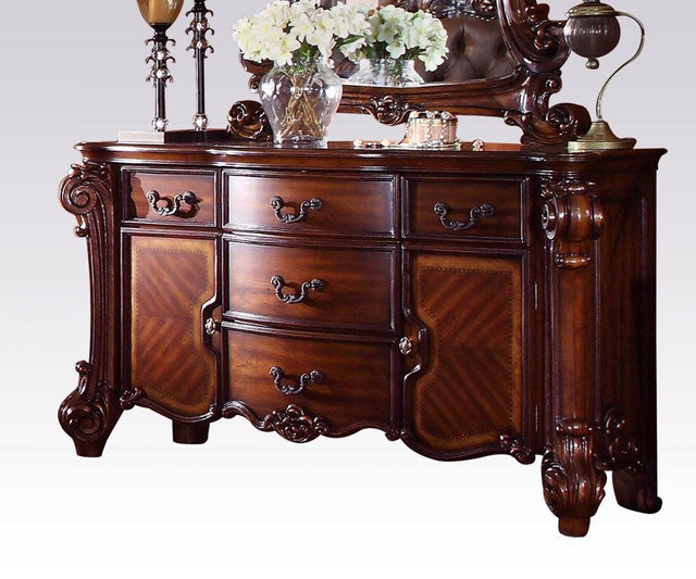 Acme Vendome Traditional Dresser/Server with Four Drawers and Two Doors in Cherry 22005 - Furniture World