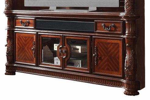 Acme Vendome TV Console in Cherry 91318 - Furniture World