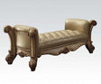 Acme Vendome Upholstered Bench in Gold Patina 96484 - Furniture World
