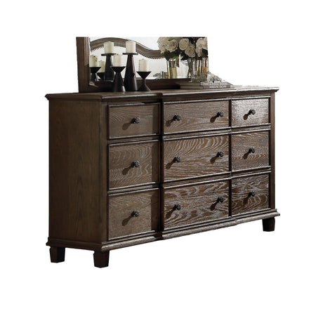 Baudouin Weathered Oak Dresser - Furniture World