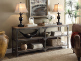Gorden Weathered Oak & Antique Silver Console Table - Furniture World