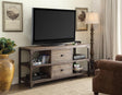 Gorden Weathered Oak & Antique Silver TV Stand - Furniture World